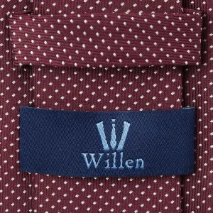 Willen Krawatte Aus Reiner Seide (6 Cm) – Bordeaux Rot 6