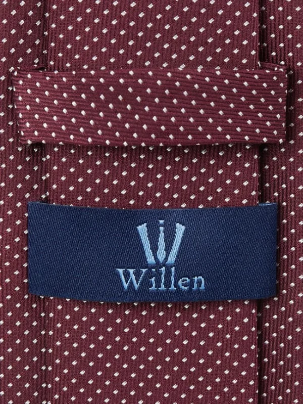 Willen Krawatte Aus Reiner Seide (6 Cm) – Bordeaux Rot 3