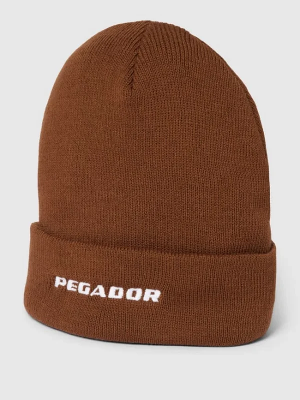 Pegador Beanie Mit Label-Stitching Modell ‚LOGO‘ – Mittelbraun 1