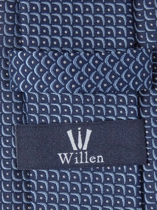 Willen Krawatte Aus Reiner Seide (7 Cm) – Bleu 3