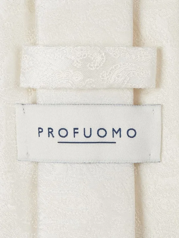 Profuomo Krawatte Aus Reiner Seide (7,5 Cm) – Offwhite 3