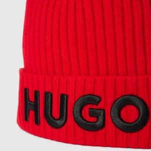 HUGO Beanie Mit Label-Stitching – Rot 6