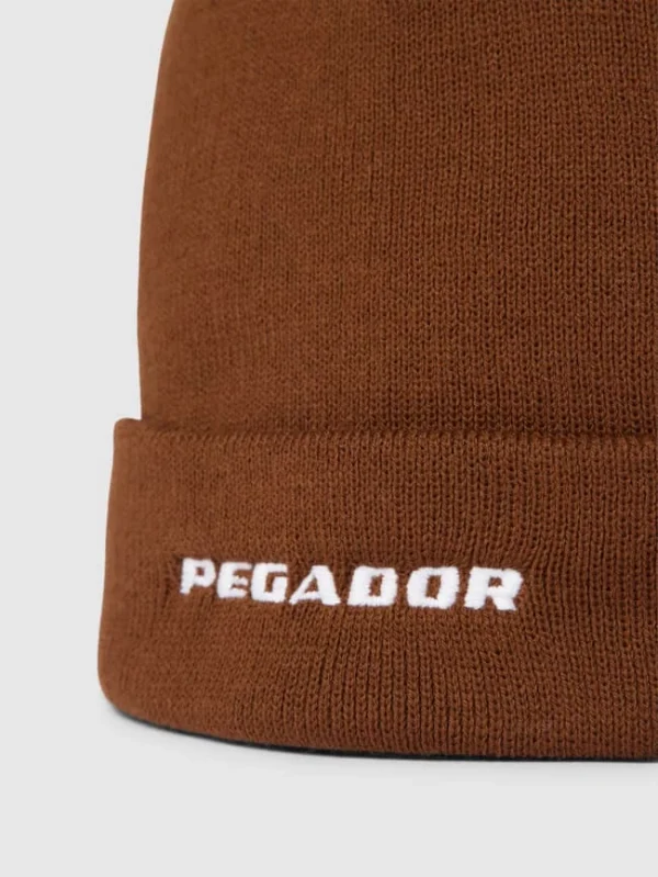 Pegador Beanie Mit Label-Stitching Modell ‚LOGO‘ – Mittelbraun 3