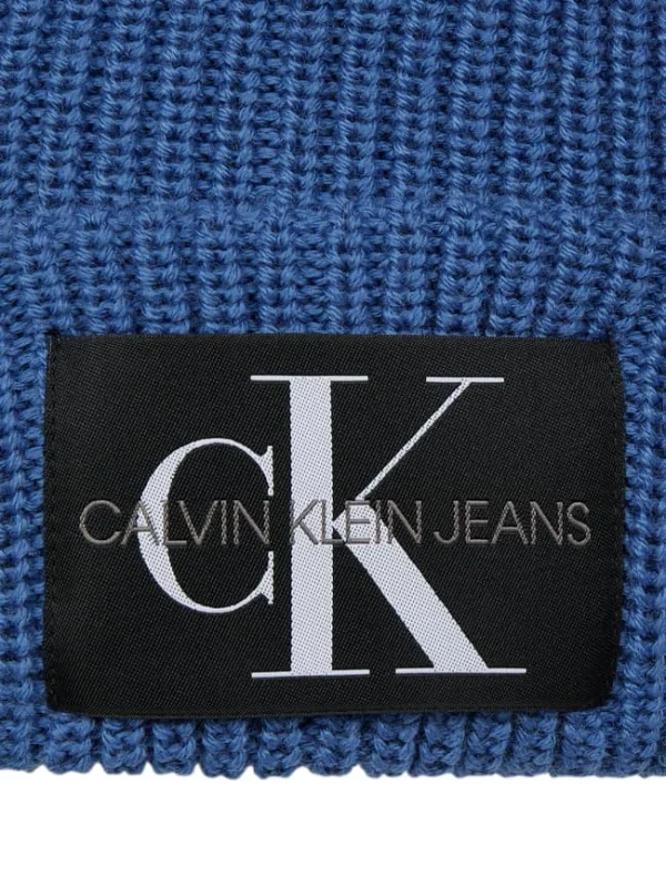 Calvin Klein Jeans Beanie Aus Wollmischung – Royalblau 3