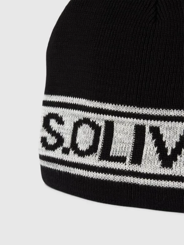 S.Oliver RED LABEL Beanie Mit Label-Print – Schwarz 3