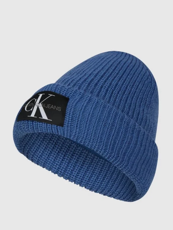 Calvin Klein Jeans Beanie Aus Wollmischung – Royalblau 1