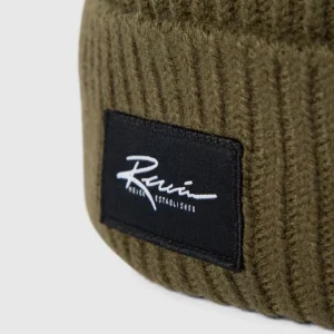 REVIEW Beanie Mit Label-Patch – Olivgrün 6