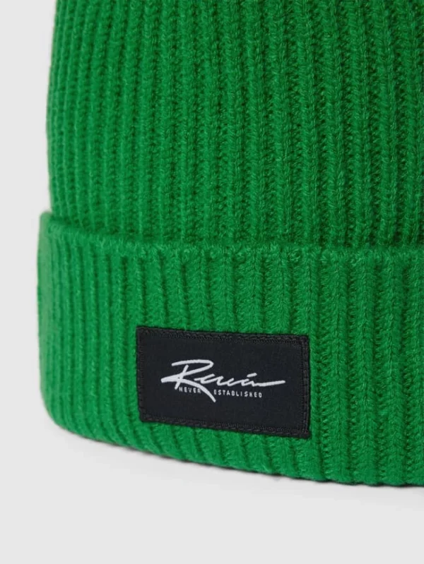 REVIEW Beanie Mit Label-Patch – Gras Grün 3