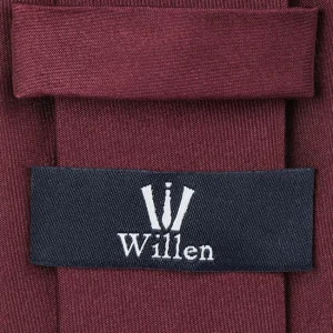 Willen Krawatte Aus Reiner Seide (6 Cm) – Bordeaux Rot 6