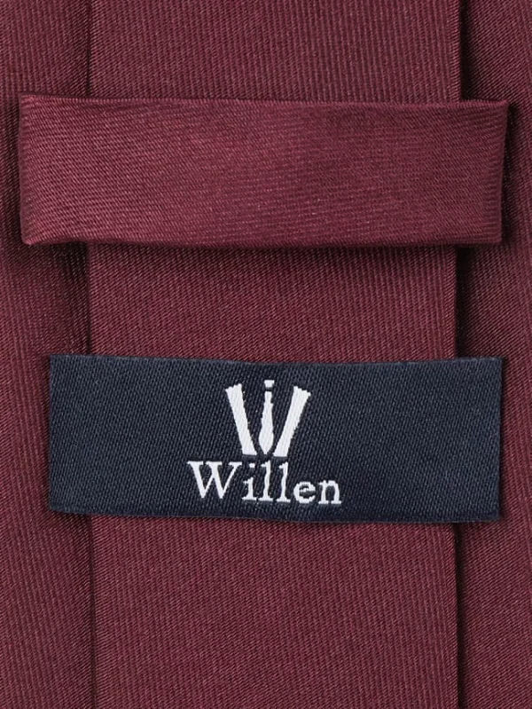 Willen Krawatte Aus Reiner Seide (6 Cm) – Bordeaux Rot 3