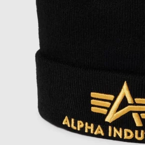 Alpha Industries Beanie Mit Label-Stitching – Schwarz 6