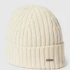 BOSS Beanie Mit Label-Detail Modell ‚T-Lino‘ – Ecru 10