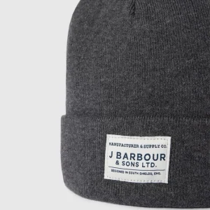 Barbour Beanie Mit Label-Patch Modell ‚Nautic‘ – Dunkelgrau 6